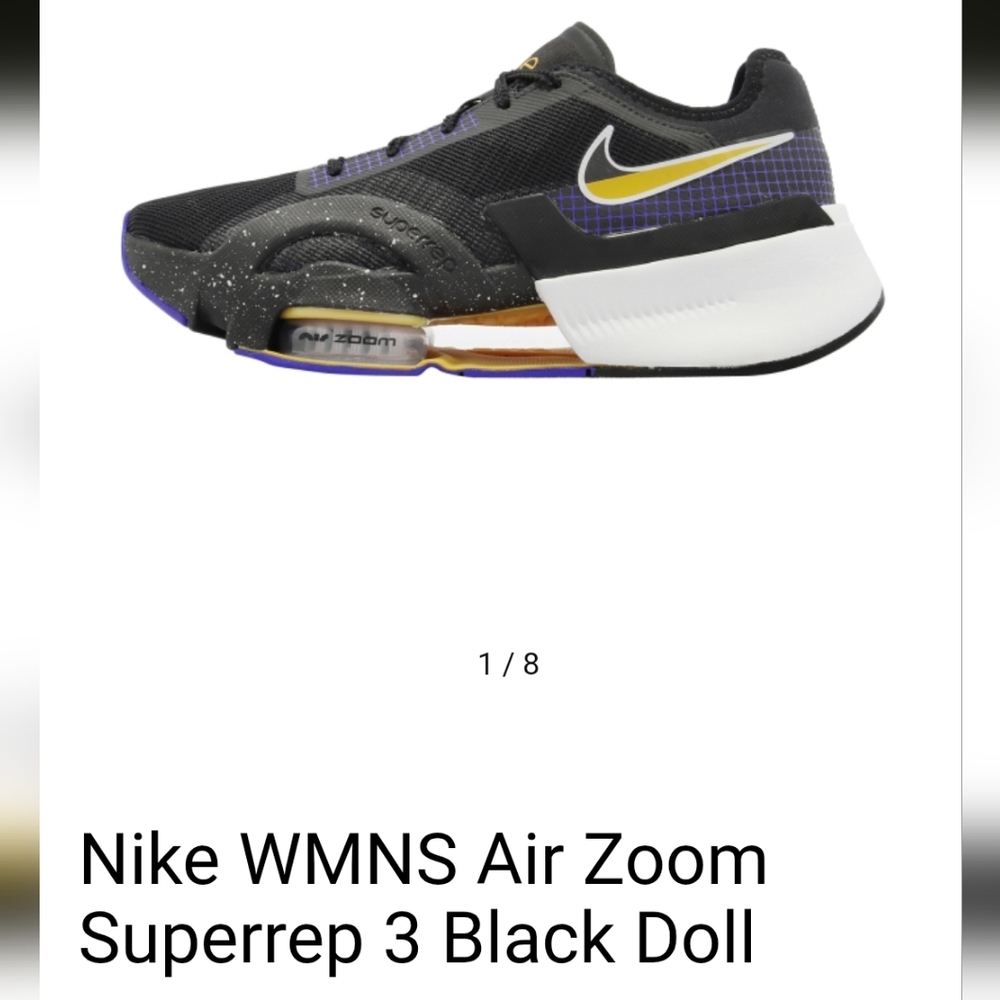 NEW Women Nike Black and Purple Sneakers with Gold Highlights Nike Air Zoom